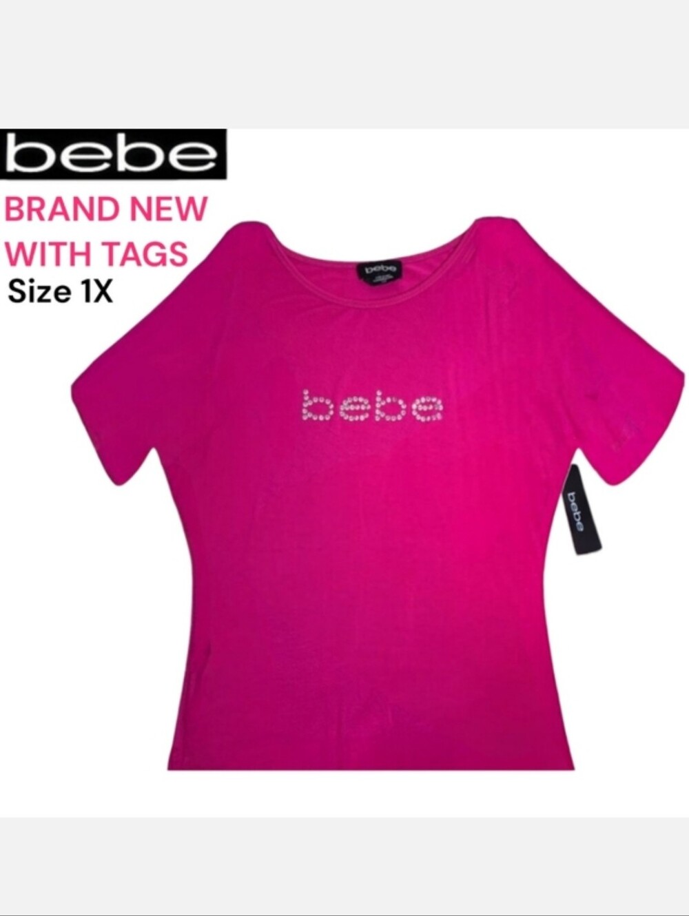 Bebe Pink Short Sleeve Tee BRAND NEW WITH TAGS